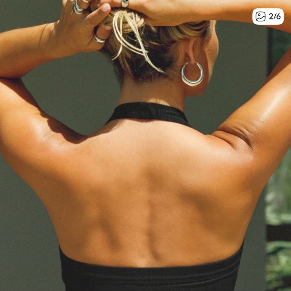 Joah Brown Black & White Halter Ribbed M/L (Sold separately) - Picture 2 of 4